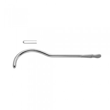 Guyon Urethral Sound / Dilating Bougie 17 Charr. Brass - Chrome Plated, 26.5 cm - 10 1/2"
